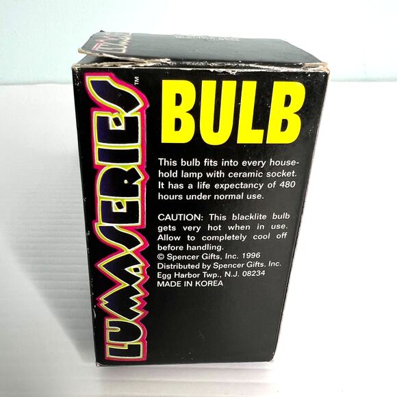 Vintage Spencer Gifts Lumaseries Black Light Party Bulb 75 Watt Tested 982561 - Picture 4 of 6